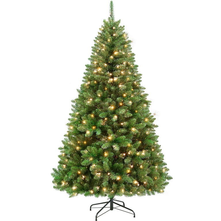 Hykolity 350 Warm White Lights Prelit Artificial Christmas Tree