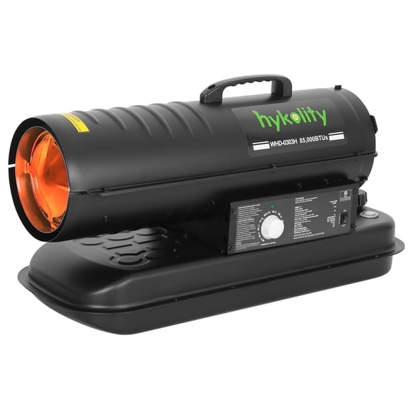 Hykolity 85000 BTU Portable Kerosene Torpedo Heater, Forced Air Space Heater with Adjustable Thermostat for Garage