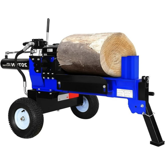 Hykolity 20-T Gas Log Splitter, Towable Horizontal Wood Splitter, 7HP 209cc Engine  Rapid Cycle Firewood Splitting Machine with 13" Wheels