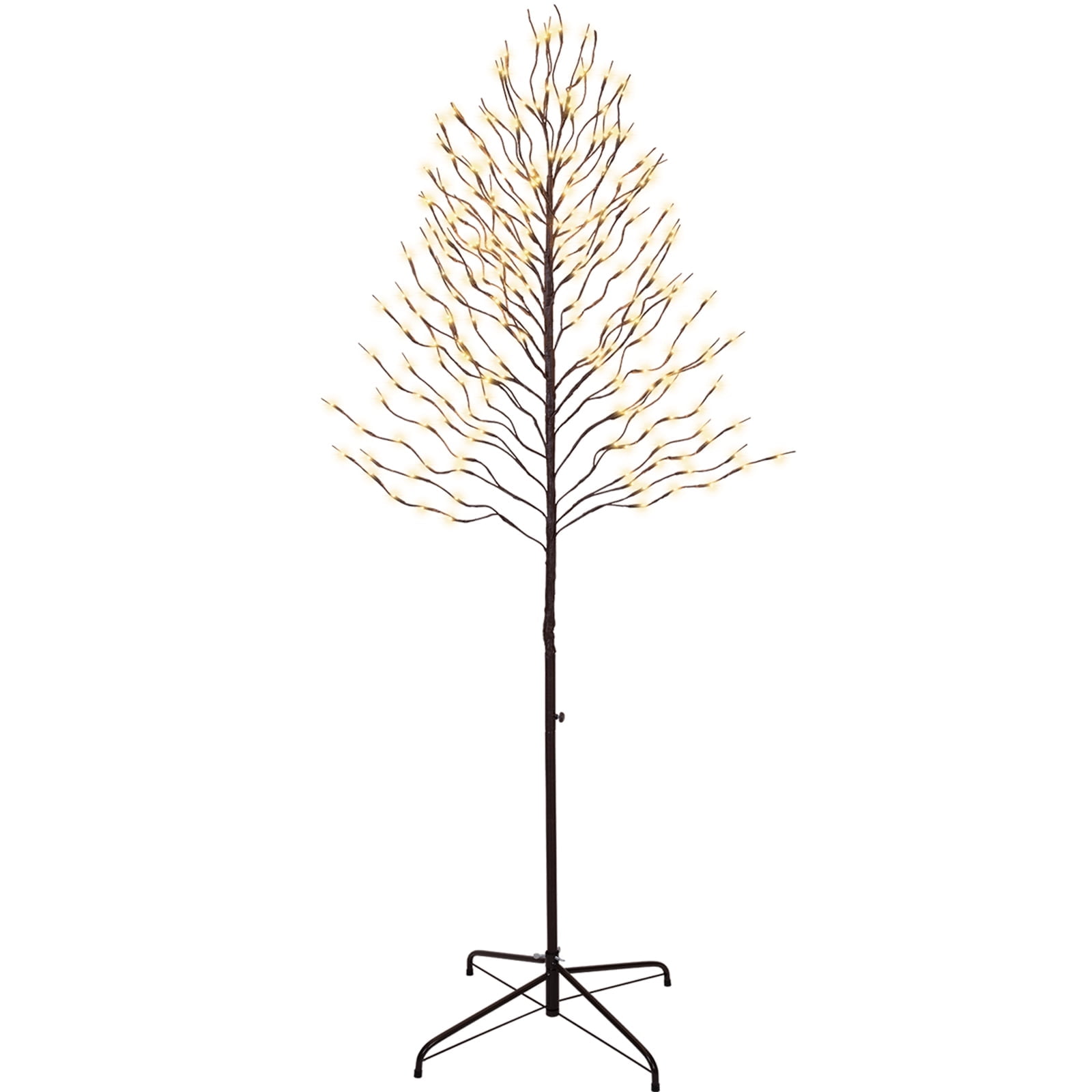 Hykolity Star Light Tree, 6ft Lighted Branches with Warm White Fairy Lights, Indoor Outdoor Christmas & Wedding Decor (Brown Branch Star Trees)