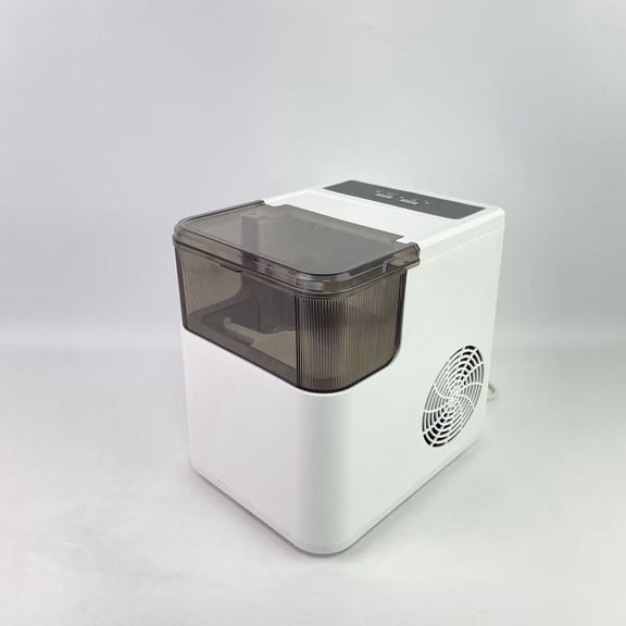 Hykuaile Ice cube making machines,Countertop Ice Maker Machine with Handle,Auto-Cleaning Portable Ice Maker with Basket and Scoop, for Home/Kitchen/Camping/RV (White)