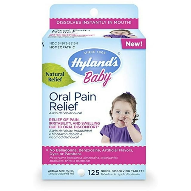 Hyland's Baby Oral Pain Relief, 125 ea (Pack of 2)