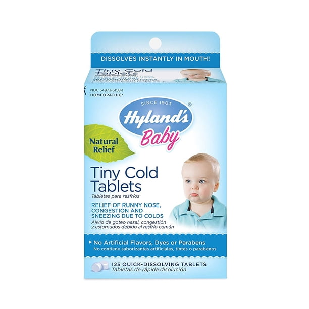 Hyland's Baby Tiny Cold Tablets, Natural Relief of Runny Nose ...