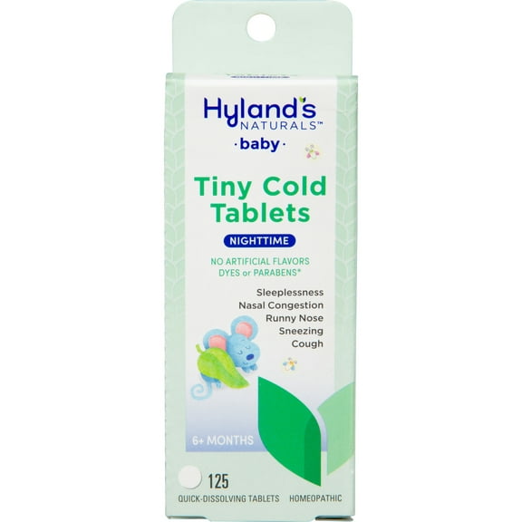 Hyland's Baby Tiny Cold & Cough Nighttime Tablets, 125 Count