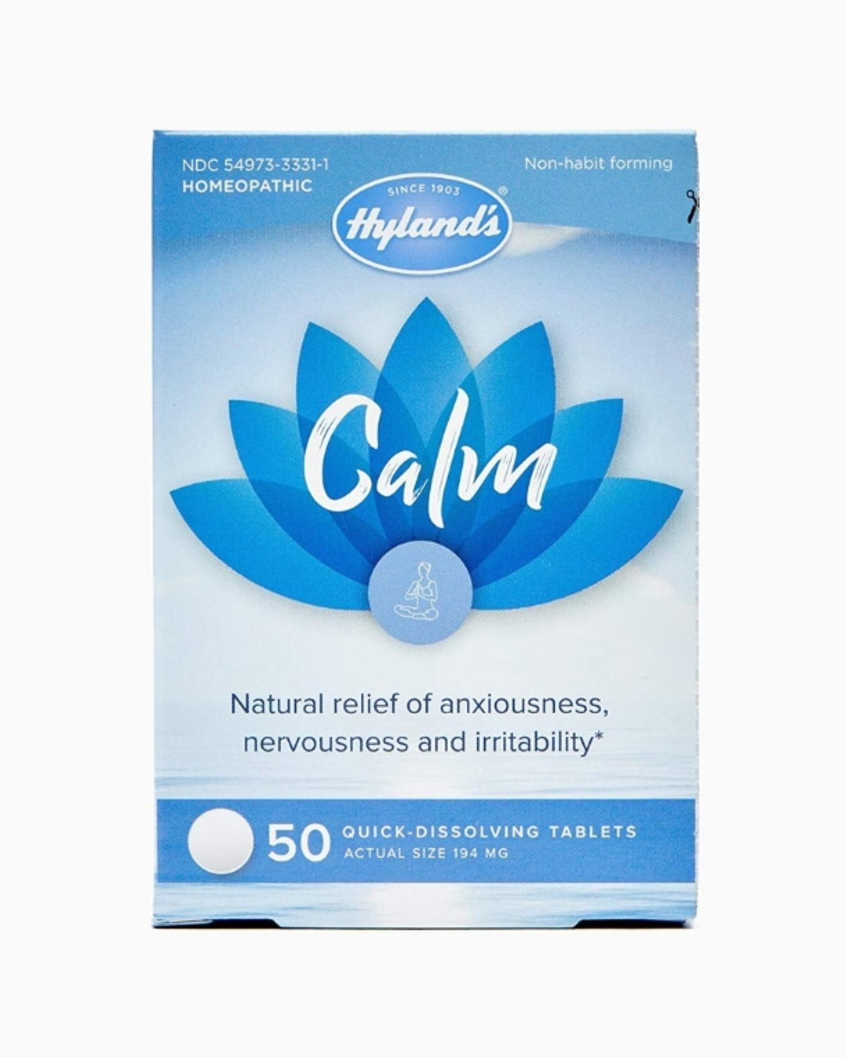 Hyland's Calm Natural Relief of Anxiousness, Nervousness, and Irritability, 50 ea (Pack of 2)