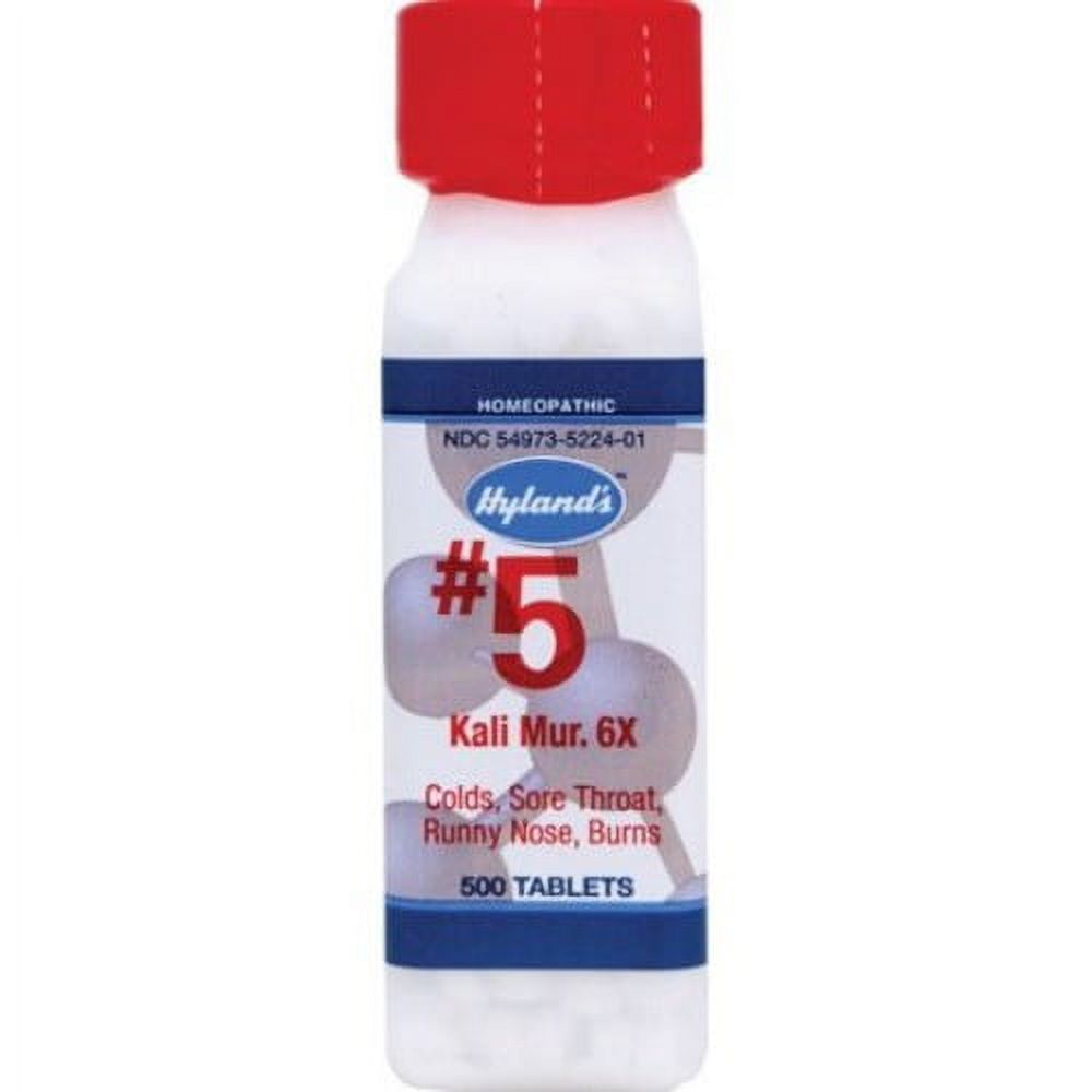Hyland's Cell Salts 5 Kali Muriaticum 6X Tablets, Natural Homeopathic