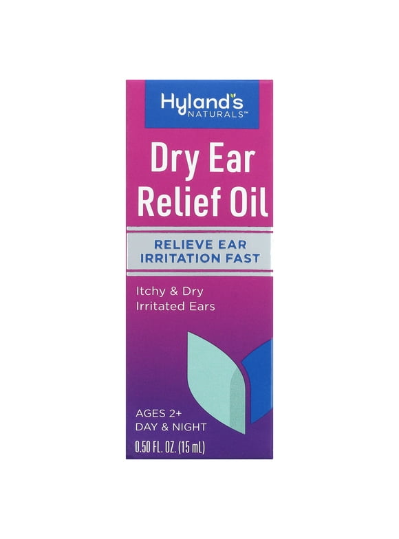Hyland's Dry Ear Relief Oil, Relieve Ear Irritation, Itchiness, & Dryness Fast, 0.5 oz.
