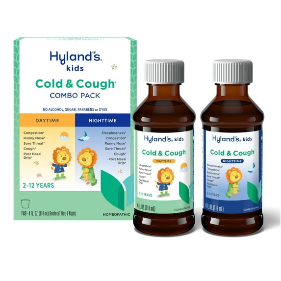 Hyland's Kids Cold & Cough, Ages 2-12, Day & Night Combo Pack, 8 fl oz