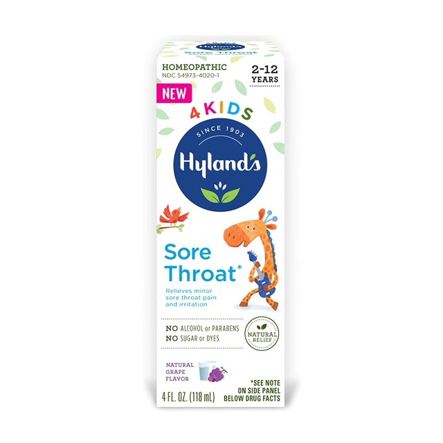 Hyland's Kids Sore Throat Relief for Children Ages 2+ Cold Medicine