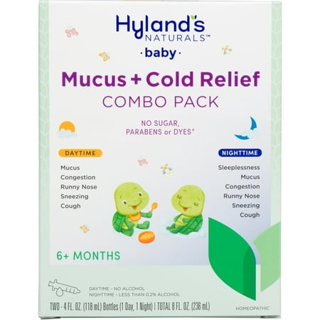 Hyland's Naturals Baby Mucus and Cold Relief, Day and Night Value Pack, 8 Fluid Ounce