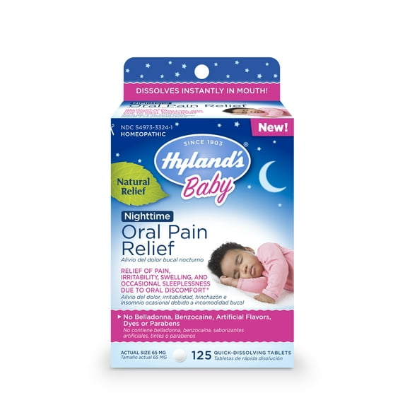 Hyland's Naturals Baby Nighttime Oral Pain Relief, 125 tablets
