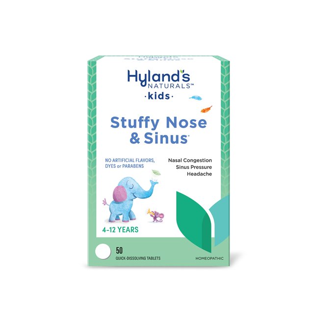 Hyland's Naturals Kids Stuffy Nose & Sinus Tablets, Quick Dissolving