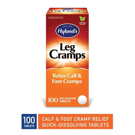 Hyland's Leg Cramp Tablets, Natural Relief of Calf, Leg and Foot Cramp, 100 Count, Homeopathic
