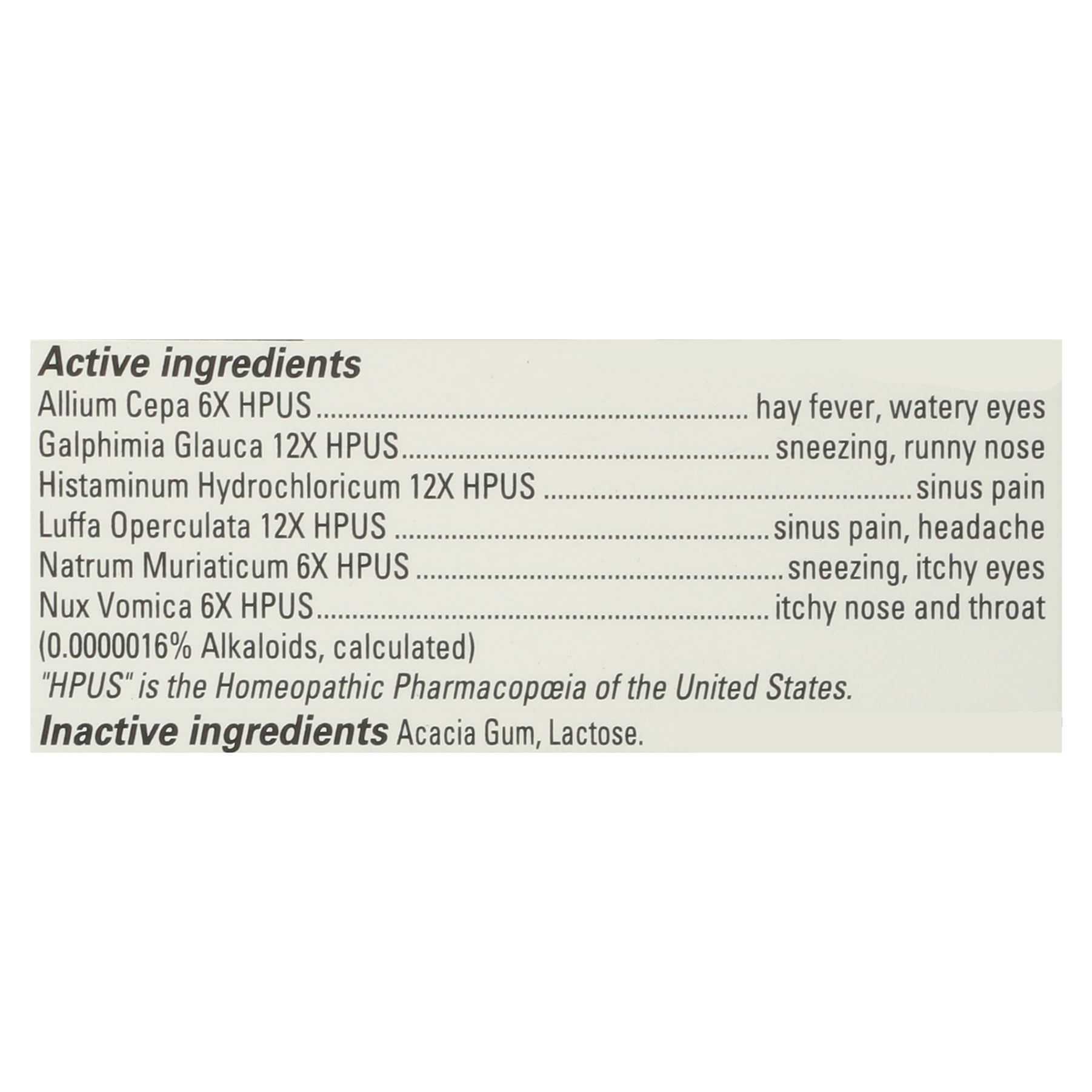 Hyland's Seasonal Allergy Relief 1 Each60 Tab