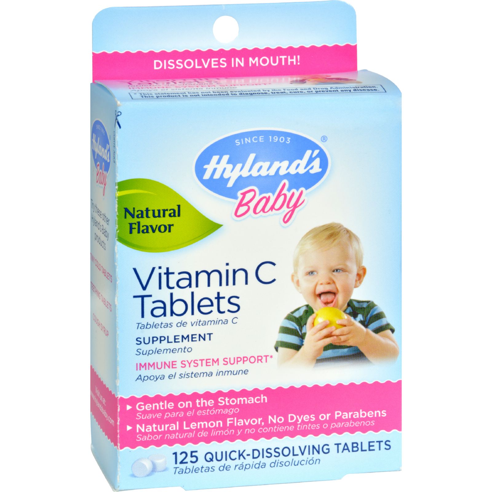 Hyland's Vitamin C Tablets Natural Lemon 25 Mg 125 Tablets