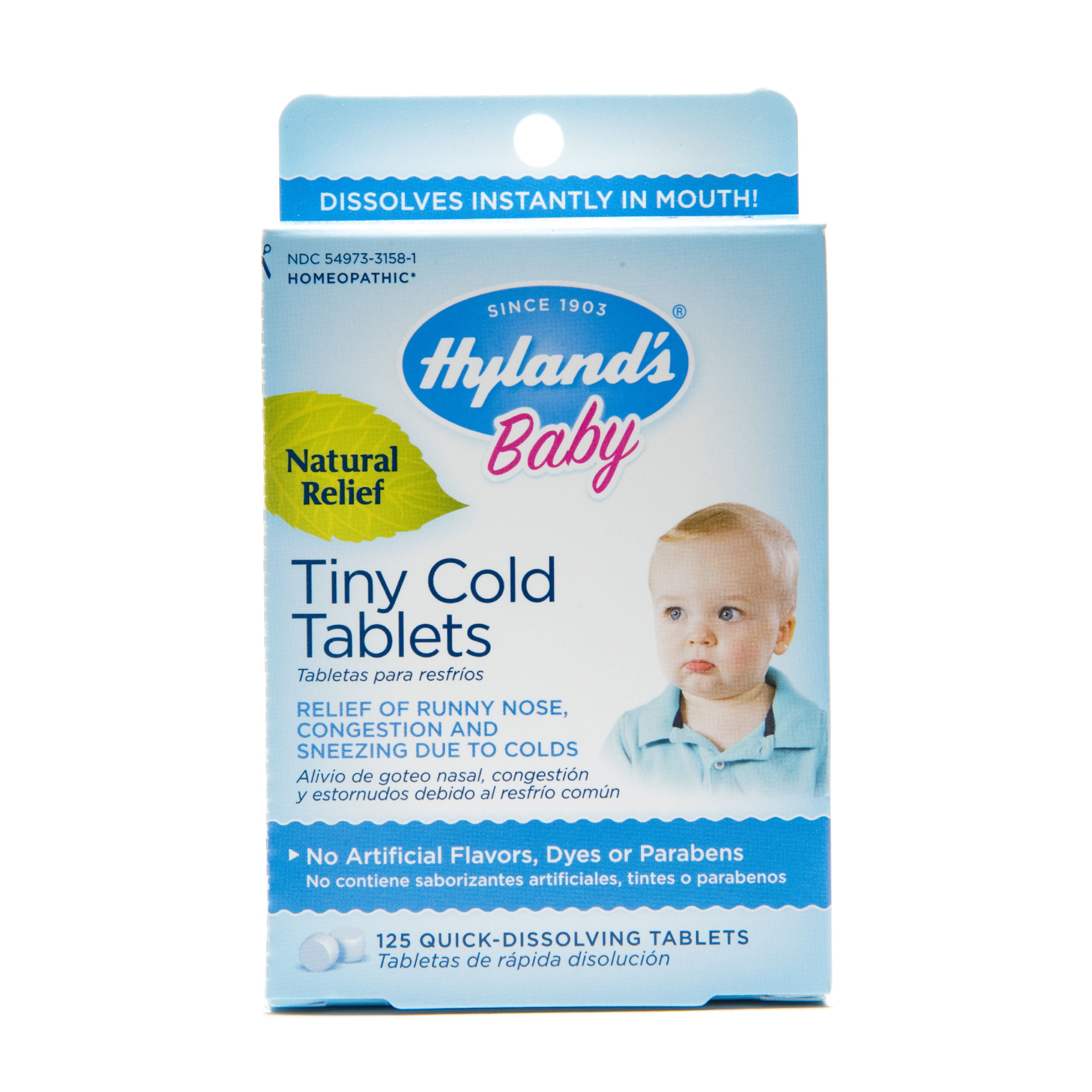 Hyland's Naturals Baby Tiny Cold Tablets, Natural Relief of Runny Nose