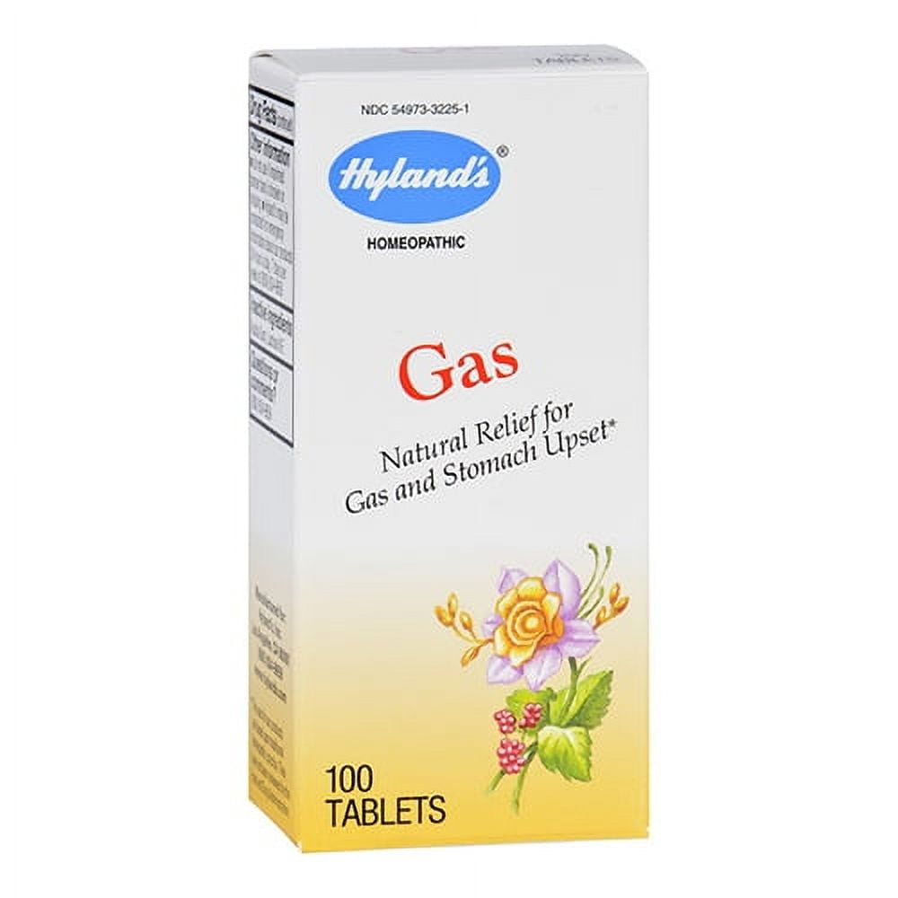 Hylands Homeopathic Gas Relief Tablets 100 Ea, 100 Natural, 2 Pack