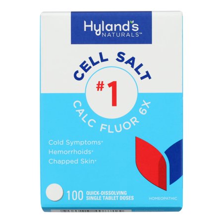 Hylands Naturals Cell Salt No 1 Calc Fluor 6X Tablets, Natural Relief Of Colds, 100 Ea