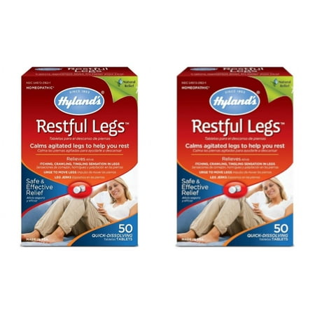 Hylands Restful Legs Safe And Effective Relief Homeopathic Tablets - 50 Ea, 2 Pack