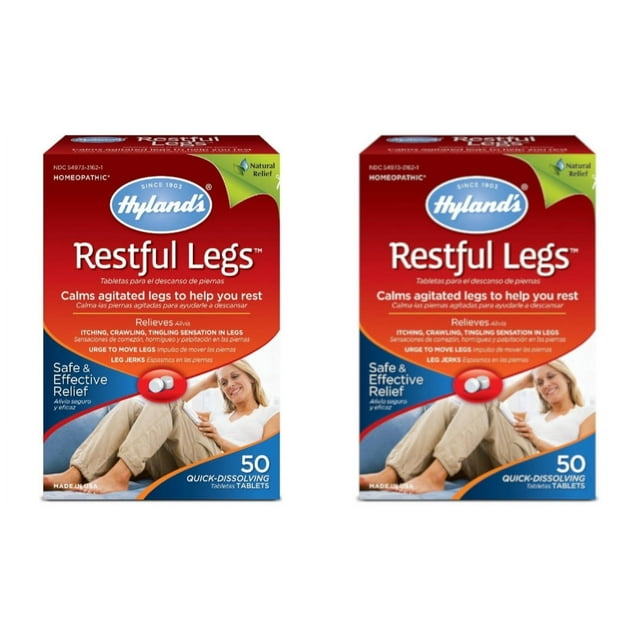 Hylands Restful Legs Safe And Effective Relief Homeopathic Tablets - 50 Ea, 2 Pack