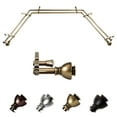 thumbnail image 1 of Hylda 13/16" Bay Window Double Curtain Rod 20"-36", 38"-72" - Antique Brass, 1 of 1