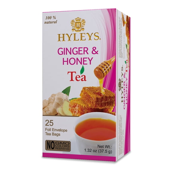 Hyleys Black Tea with Ginger & Honey - 25 Tea Bags
