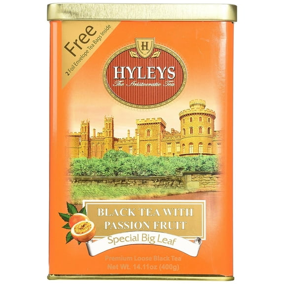 Hyleys Ceylon Big Leaf Loose Black Tea, 14.11 oz (400g) Metal Tin