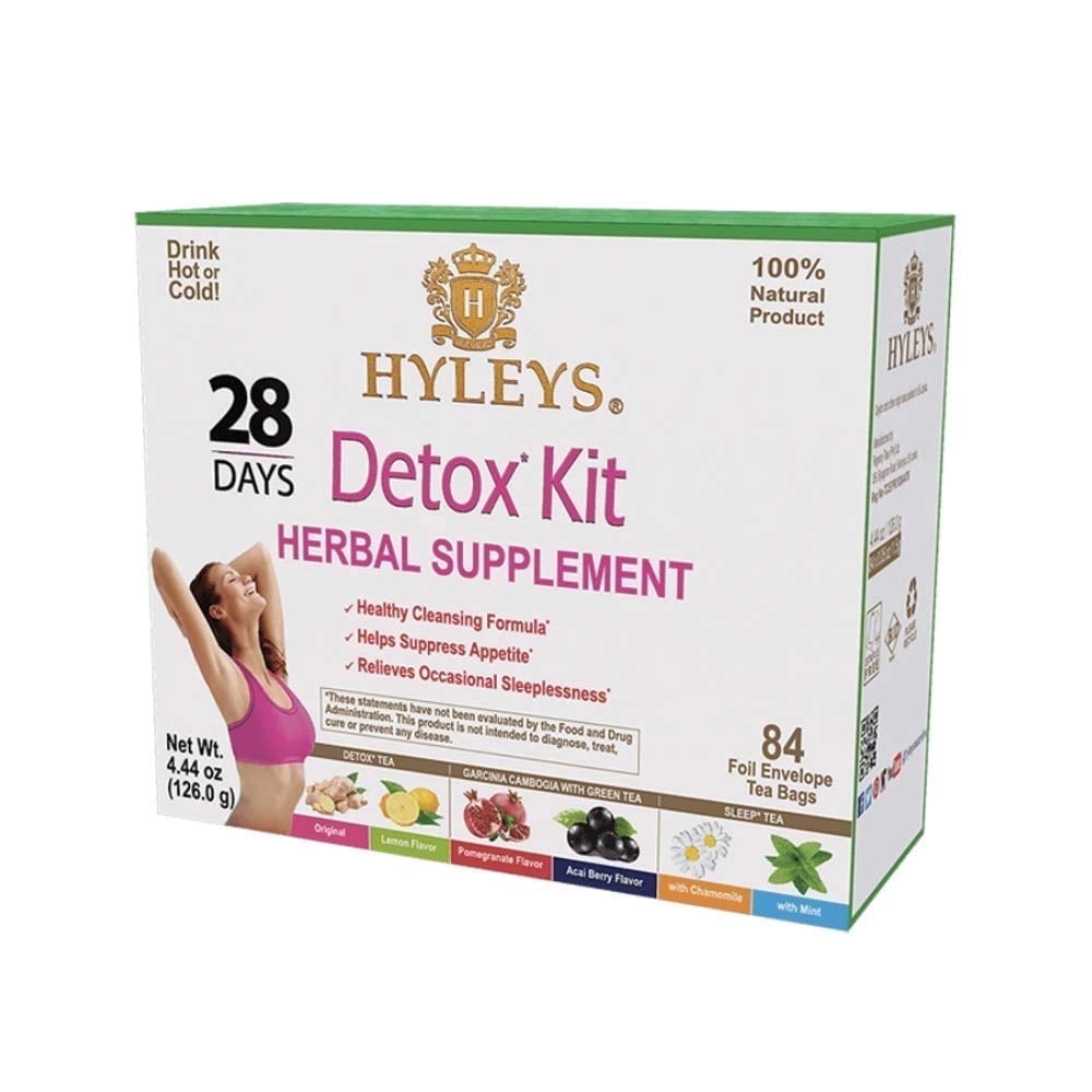 Hyleys, Detox Tea for Cleanse, 28 Day Detox Kit, 84 Tea Bags - Walmart.com