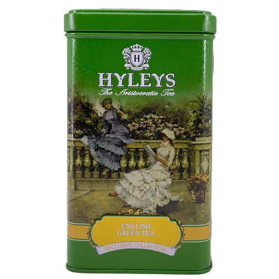 Hyleys Loose Leaf Green Tea - 3.5 oz (100g) - Green Tea Loose Leaf in Gift Tin