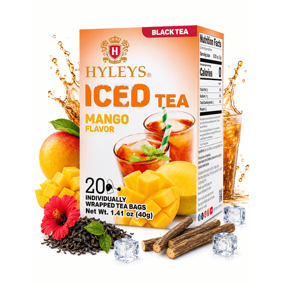 Hyleys Iced Tea Bags - 20 ct - Mango Black Tea