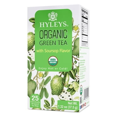 Hyleys Organic Green Tea Soursop Flavor - 25 Tea Bags