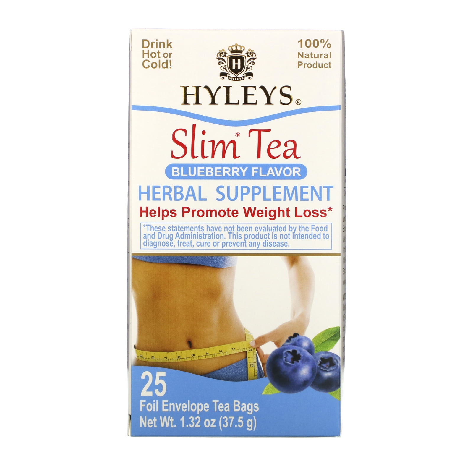 Hyleys Slim Tea Blueberry Flavor - Weight Loss Cleanse Detox - 300 Tea ...