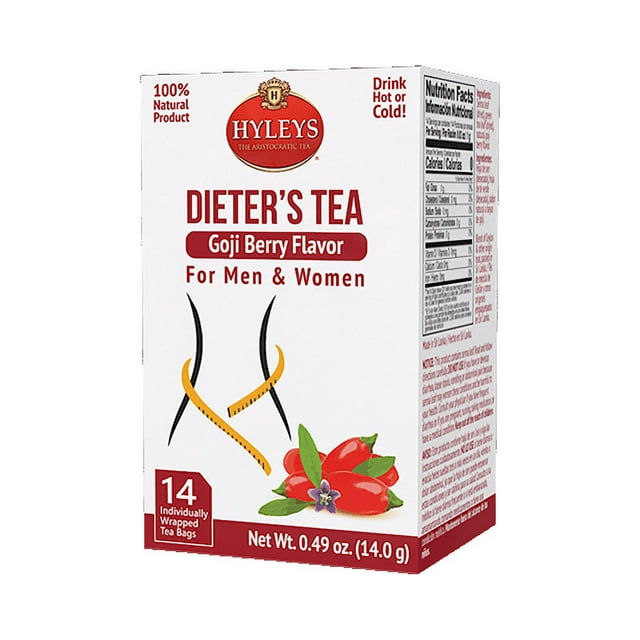 Hyleys Weight Loss Tea Green Tea with Senna Leaf Goji Berry Flavor