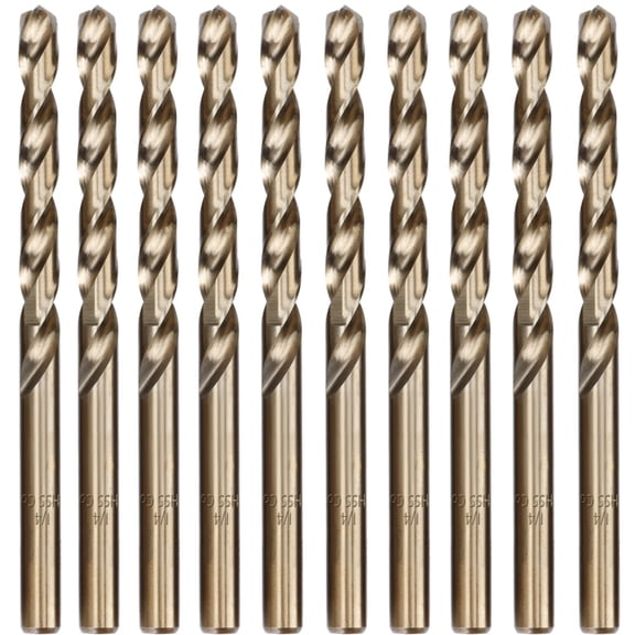 Hymnorq 1/4" Cobalt Steel Twist Drill Bits for Metal, Pack of 10PCS