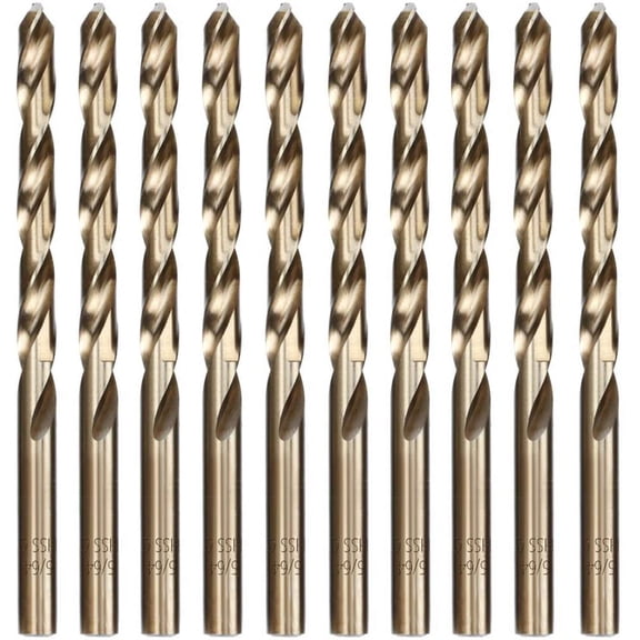 Hymnorq 15/64" Cobalt Steel Twist Drill Bits for Metal, Pack of 10PCS