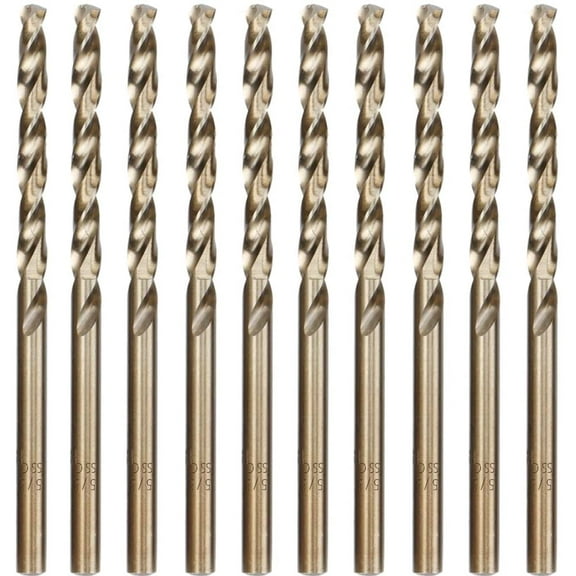 Hymnorq 5/32" Cobalt Steel Twist Drill Bits for Metal, Pack of 10PCS