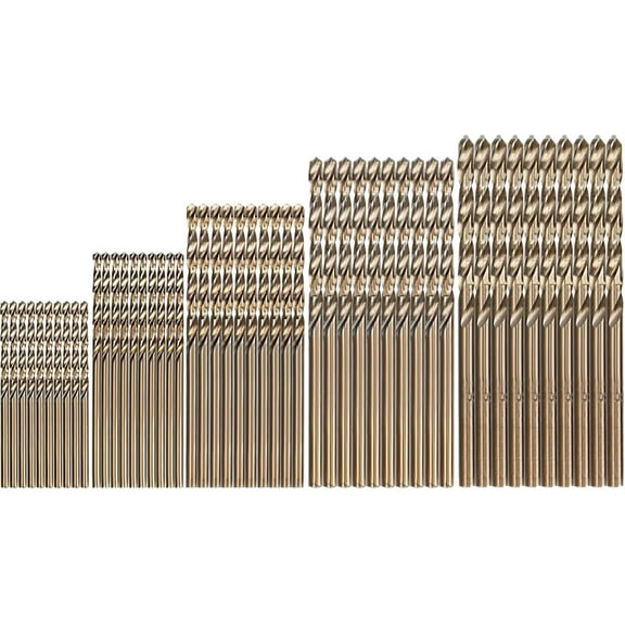 Hymnorq 50PC 1-3mm Metric Cobalt Steel Twist Drill Bits Set for Metal