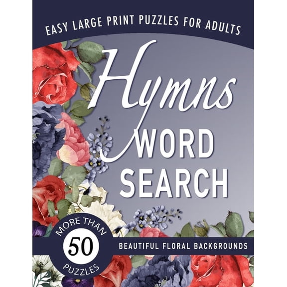 Hymns Word Search: A Large-Print Christian Puzzle Book for Senior Adults, (Paperback)