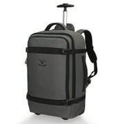 HYNES EAGLE 22" Wheeled Softside Rolling Backpack Suitcase, Durable Carry-On Luggage, Grey