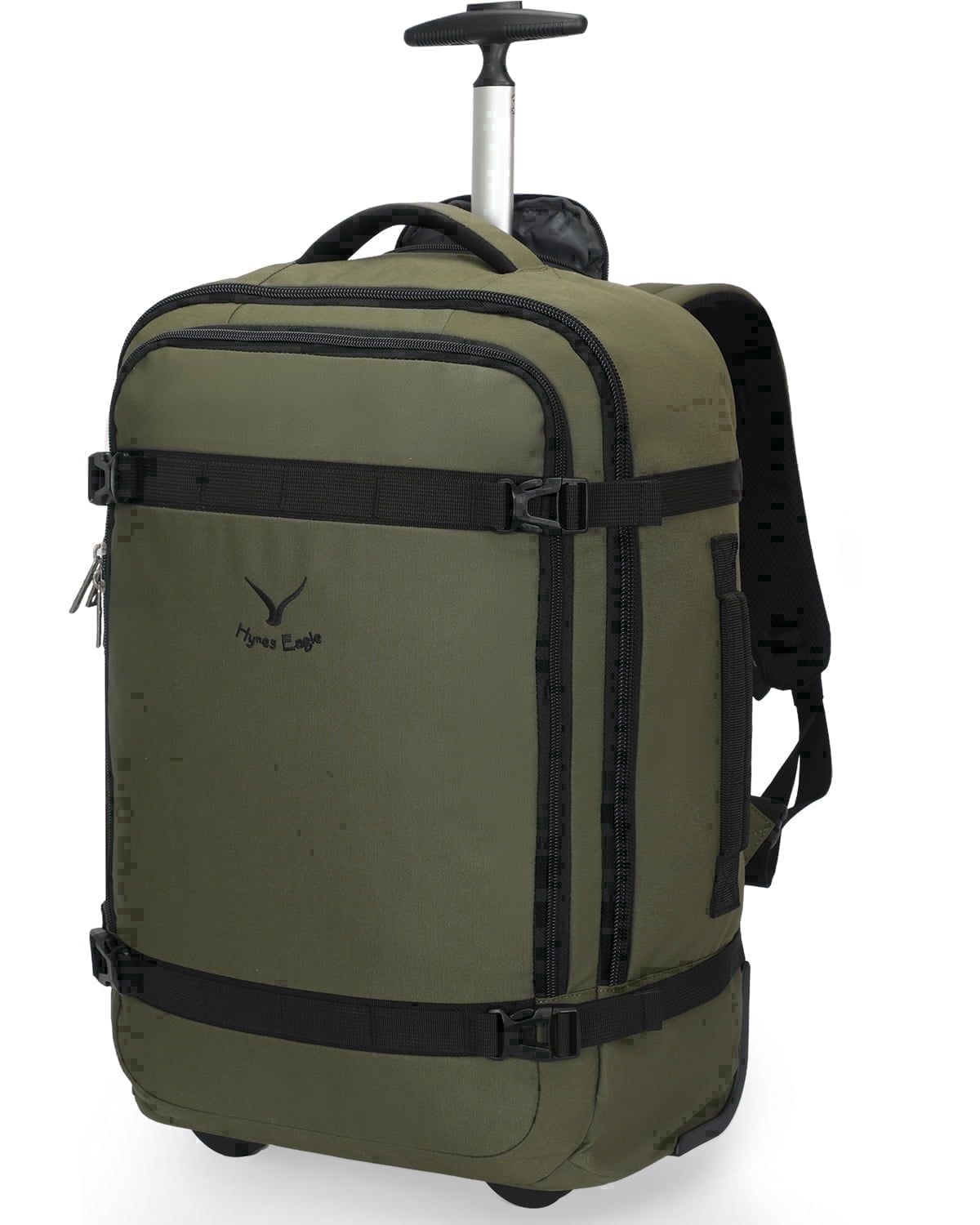 Convertible Wheeled Laptop Carry-On Bag (42L) – Hynes Eagle – Army Green