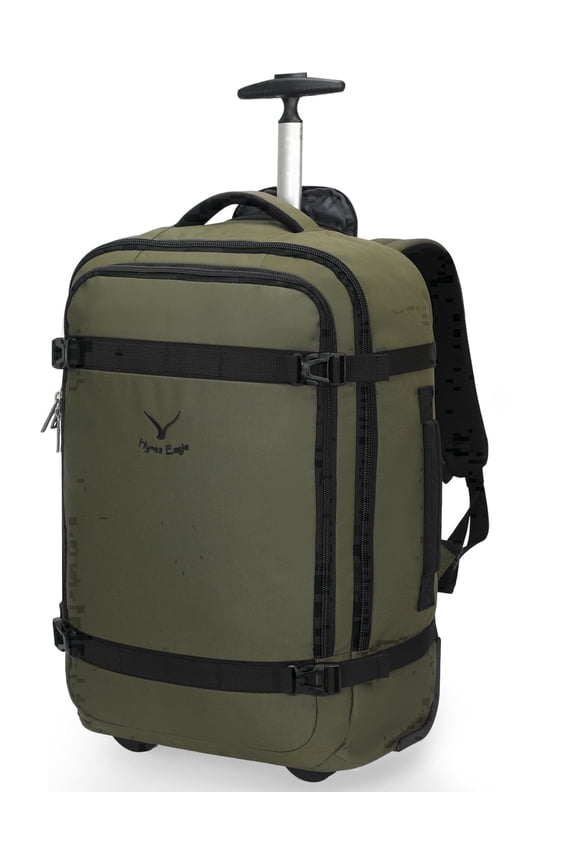 Convertible Wheeled Laptop Carry-On Bag (42L) – Hynes Eagle – Army Green