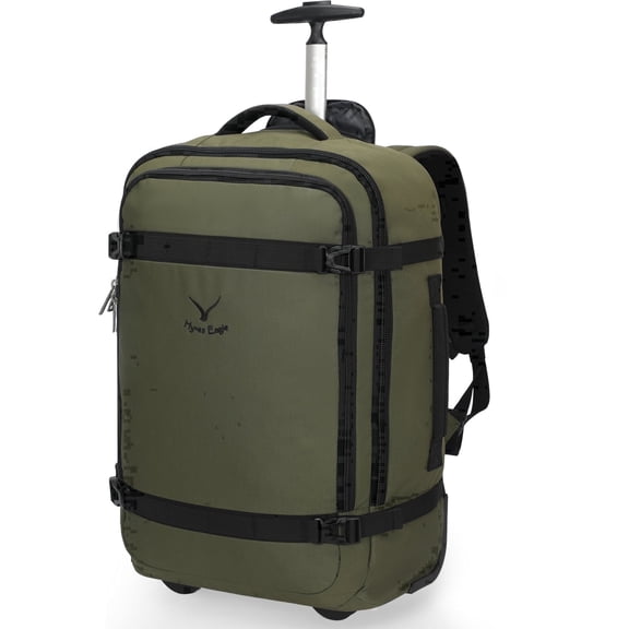 Convertible Wheeled Laptop Carry-On Bag (42L) – Hynes Eagle – Army Green