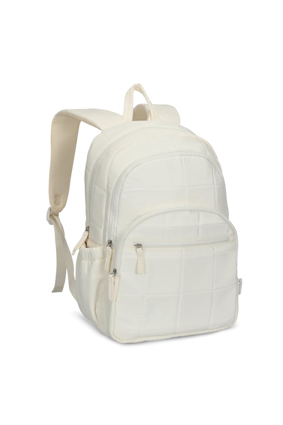 28L Lightweight Casual Backpack Unisex Water-Repellent 16 inch Laptop Daypack, Ivory