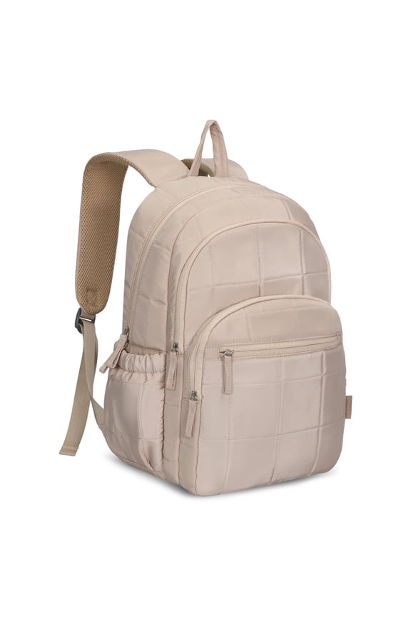 28L Lightweight Casual Backpack Unisex Water-Repellent 16 inch Laptop Daypack, Taupe