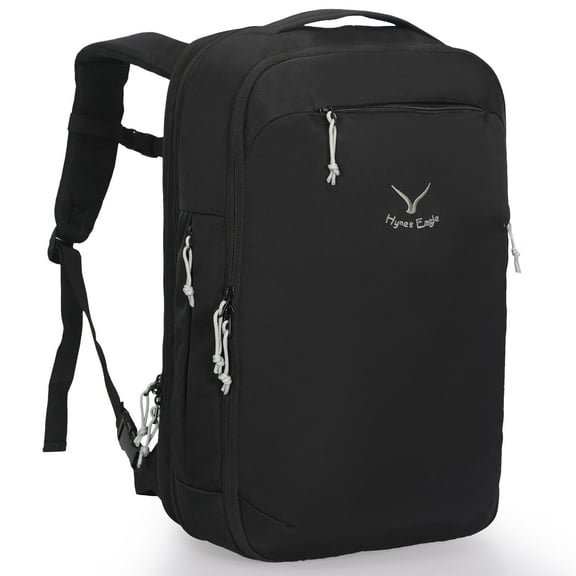 Hynes Eagle 40L Expandable Waterproof Travel Backpack with RFID-Blocking, Adjustable Straps, Black