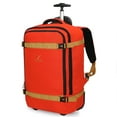 thumbnail image 1 of Hynes Eagle 42L Convertible Rolling Backpack - 22" Flight-Approved Carry-On Luggage with Smooth-Rolling Wheels, Removable Straps, and Hidden Telescopic Handle, Orange Red, 1 of 9