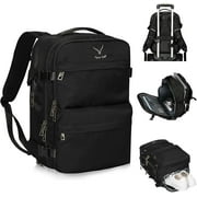 Hynes Eagle Unisex Personal Item Travel Backpack for Adults Teens, 20L Black