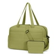 thumbnail image 1 of Hynes Eagle Unisex 30L Puffer Tote Bag, Lightweight Duffel Weekender with Laptop Sleeve, Water-Resistant Gym Bag, Oliver Green, 1 of 10