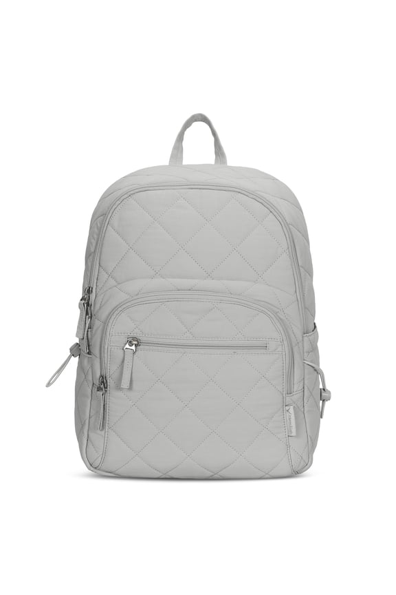 Classic Quilted Laptop Backpack – Hynes Eagle – Stone Gray