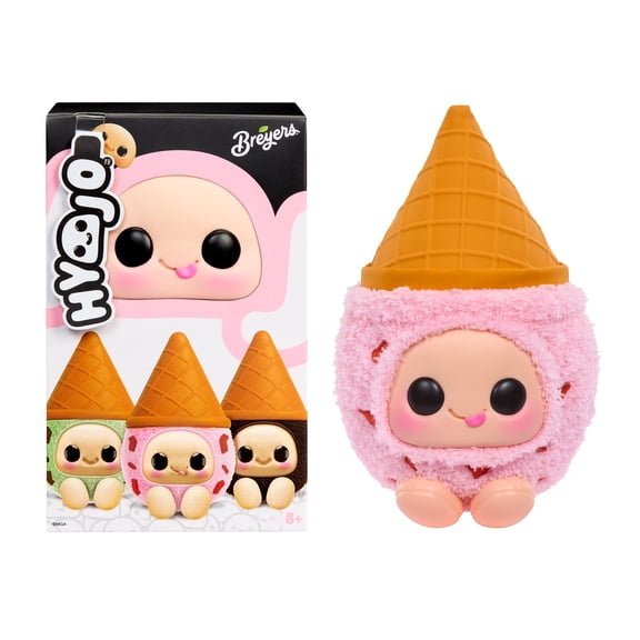 HyojoBreyers Ice Cream Cone Series, Blind Box Collectible Plush, Limited Edition, 3 to Collect, Chocolate, Mint Chocolate Chip and Strawberry, Great Gift for All Ages